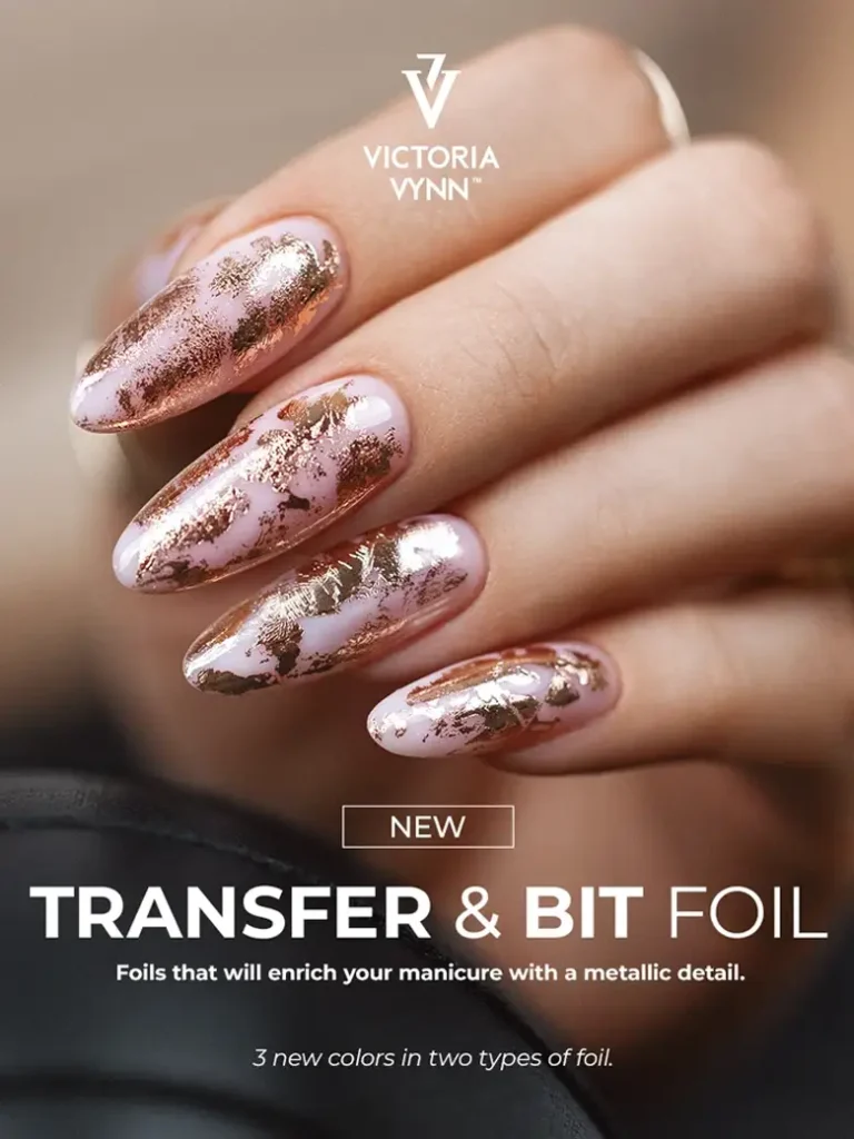 Pegatinas para manicura de Victoria Vynn: lámina de aluminio y lámina de transferencia