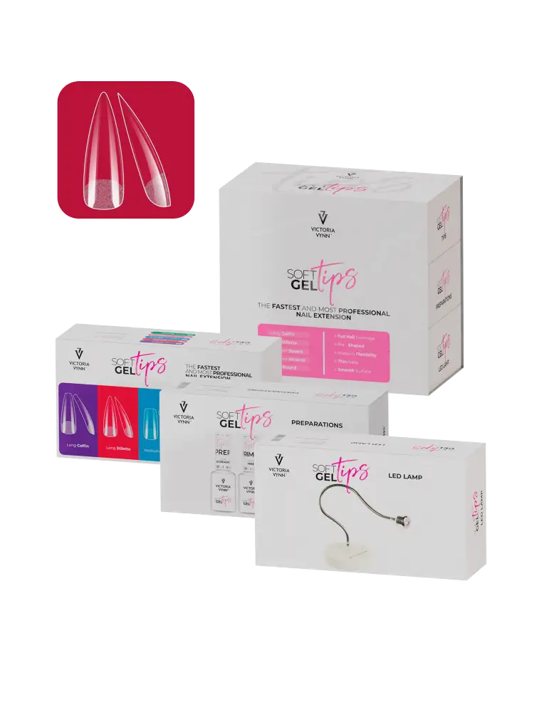 soft gel tips long stiletto kit