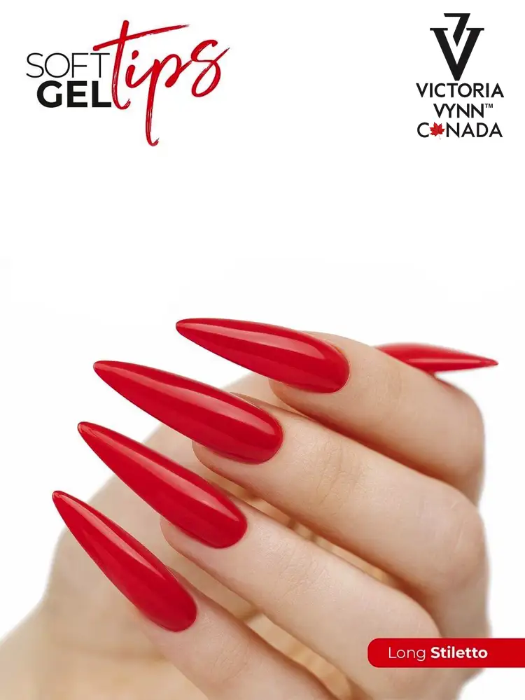 soft gel tips long stiletto tips