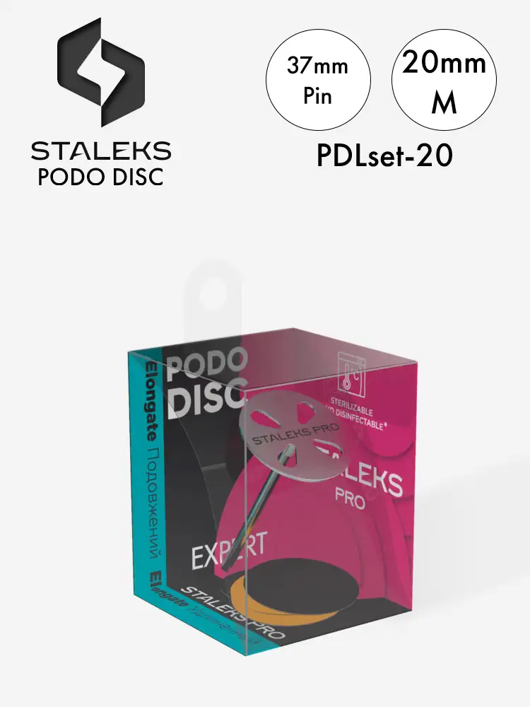 staleks pro podo disc with extended pin m 20mm