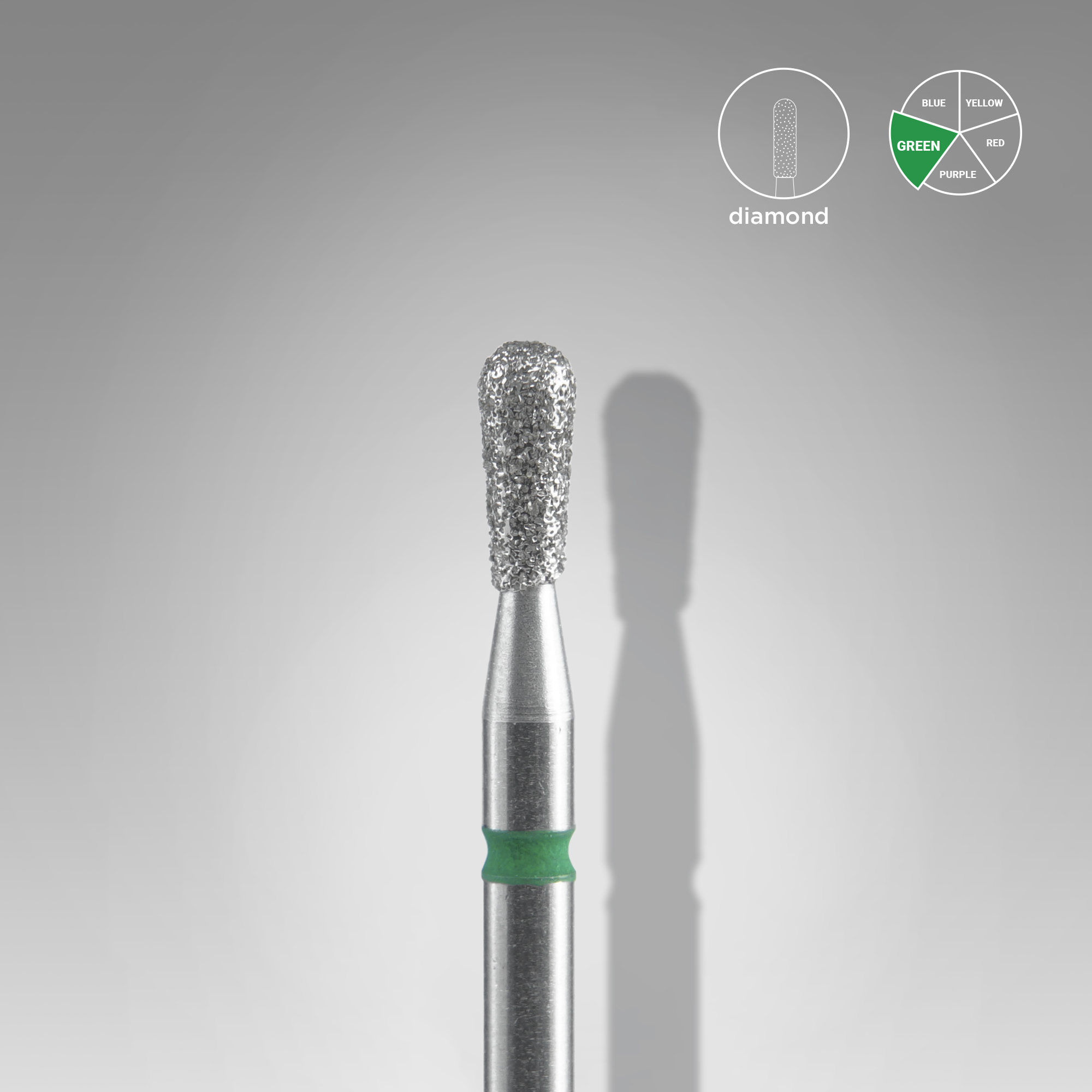 Staleks PRO EXPERT Diamond Nail Drill Bit Match Green (head diameter 2.3 mm / working part 5 mm) 2 ebc276a9cfe33e19641b93a365943d2a