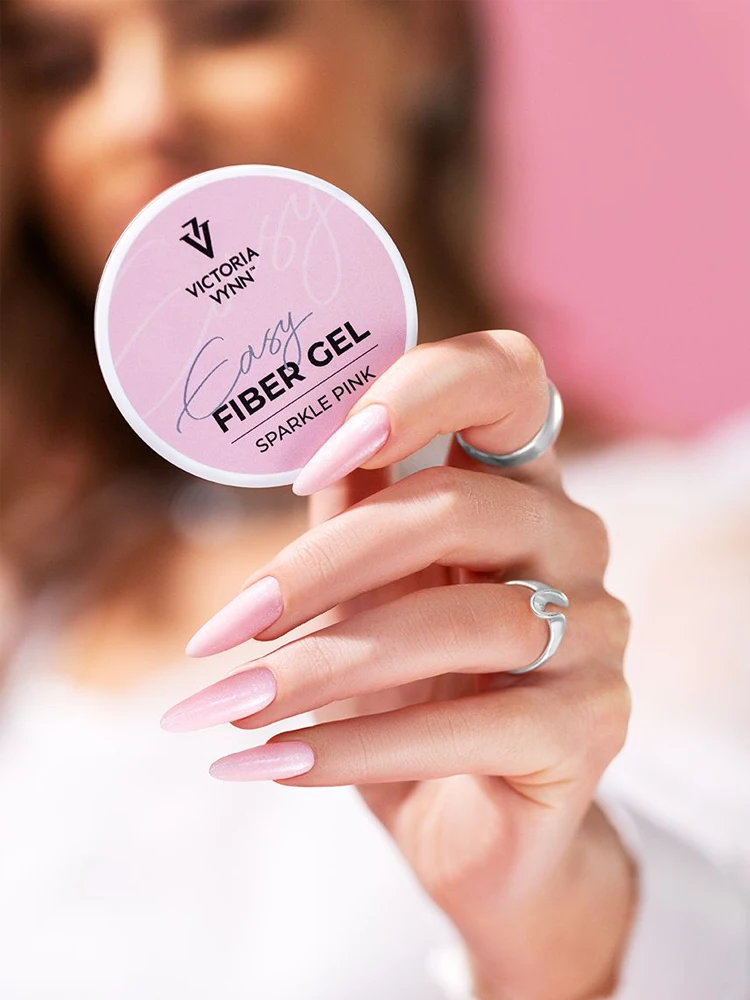 victoria vynn easy fiber gel sparkle pink 50ml builder gel with fiber 1 1