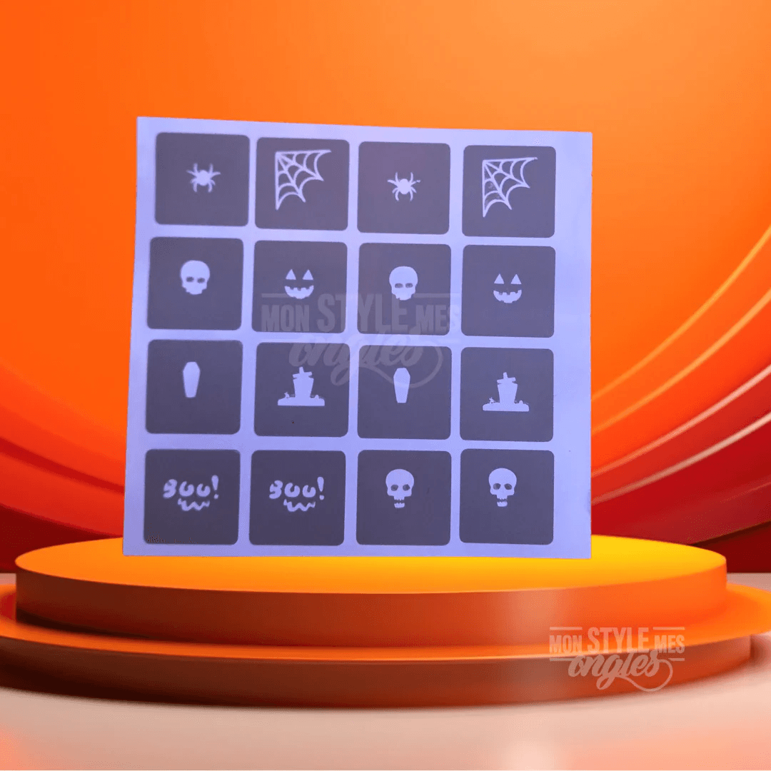 MSMO Stencil Airbrush Halloween # 2 – Nail Art Effrayant et Stylé 2 halloween 2