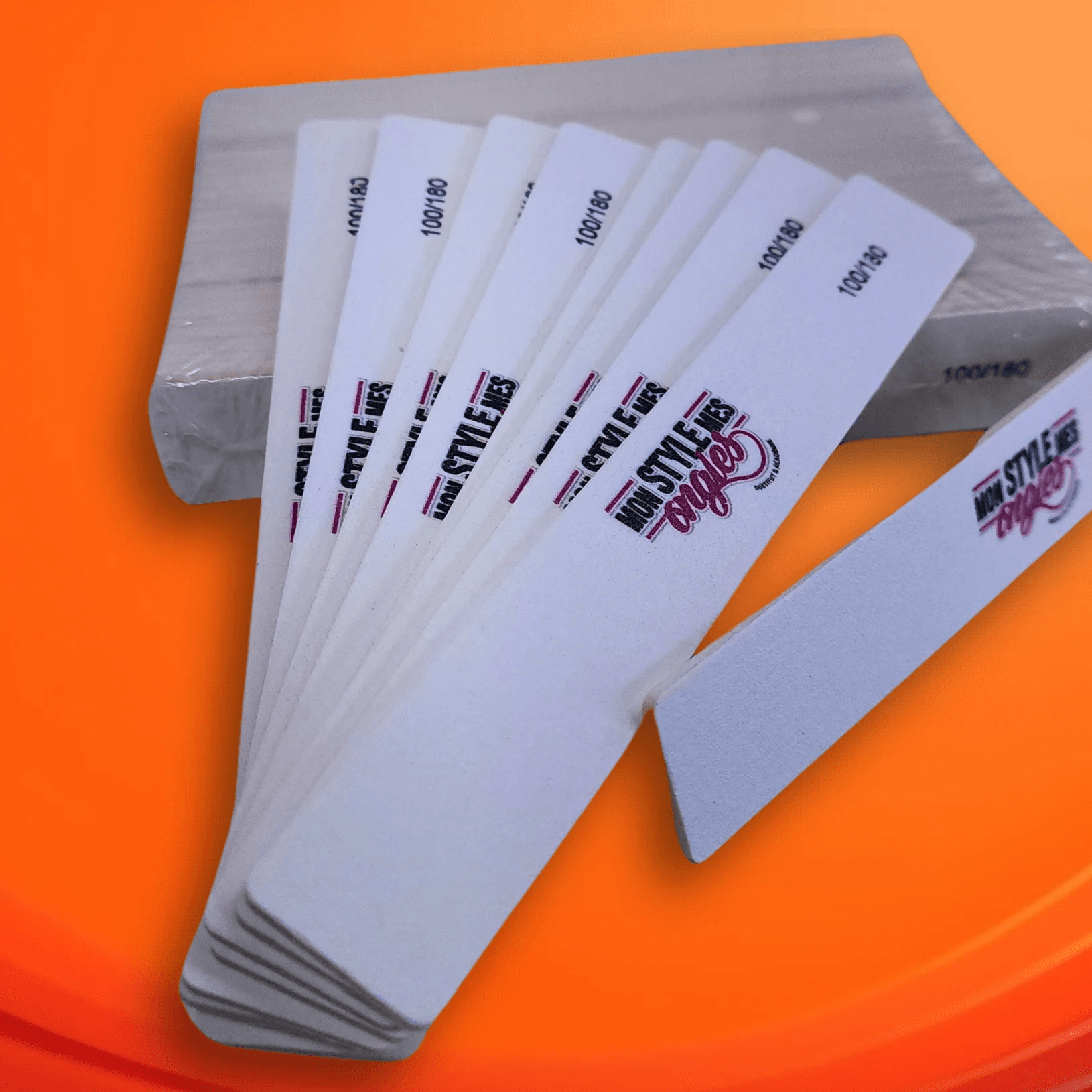 MSMO Thin Square Nail Files 100/180 (Pack of 50) 2 nail file carre 100180 2