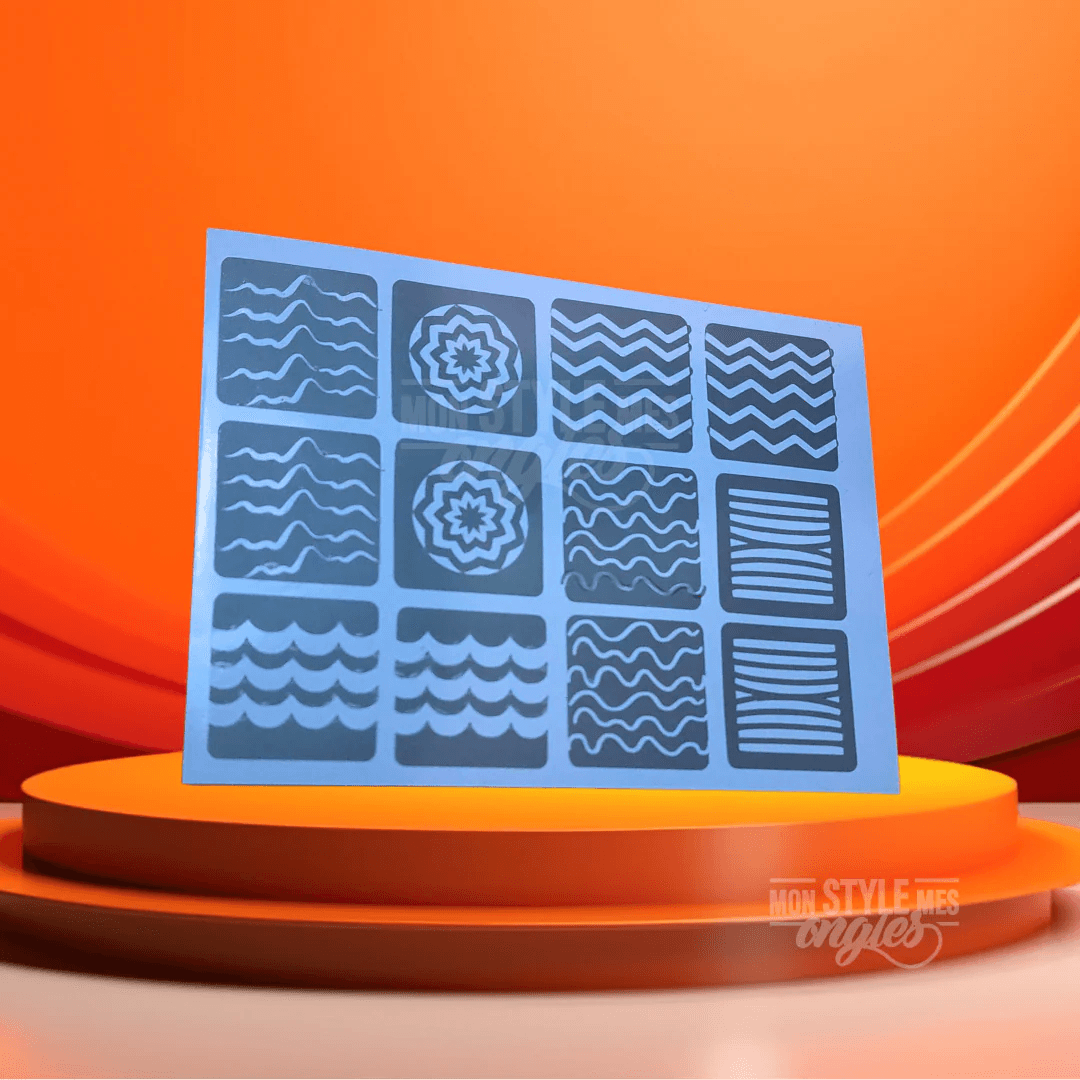 MSMO Stencil Airbrush Wavy Pop – Vagues & Ondulations 2 wavy pop 1