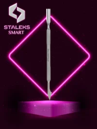 Best Cuticle Pusher Tool Staleks Smart 51 Type 2 Rounded Pusher with a straight end and cleaner