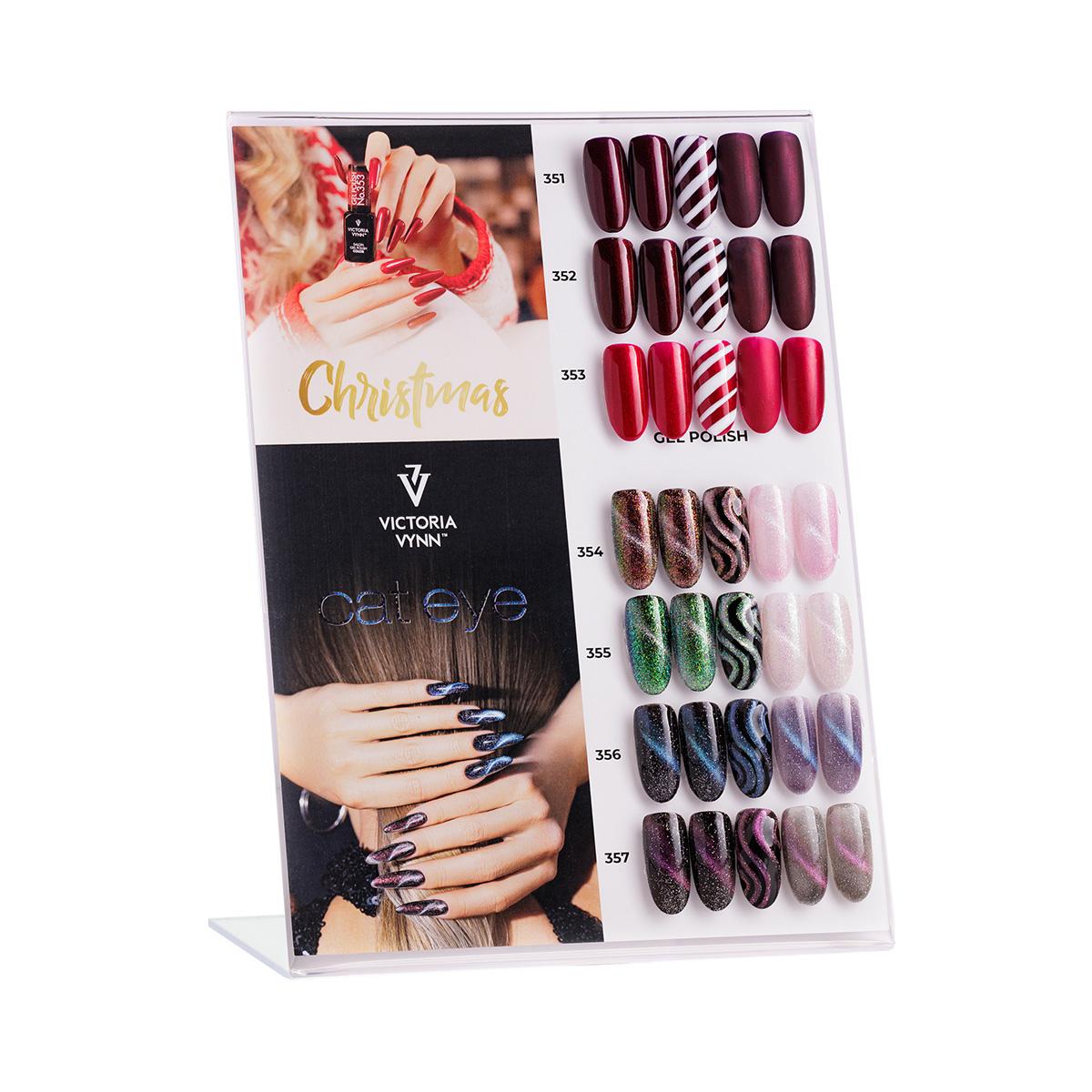 Victoria VYNN Christmas & Cat Eye Display 2 color chart display xmas cat eye 1