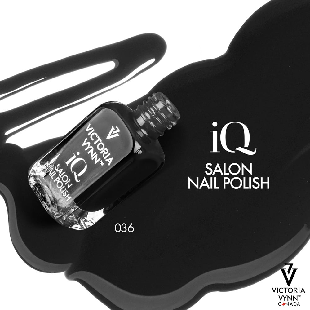 iQ Vernis à ongles n° 036 Incognito Black 6 iq vegan nail polish 036