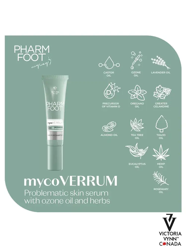 pharm foot antibacterial serum for feet mycoverrum 15ml victoria vynn 1 3