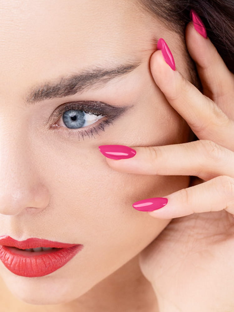 sheer pink nail polish