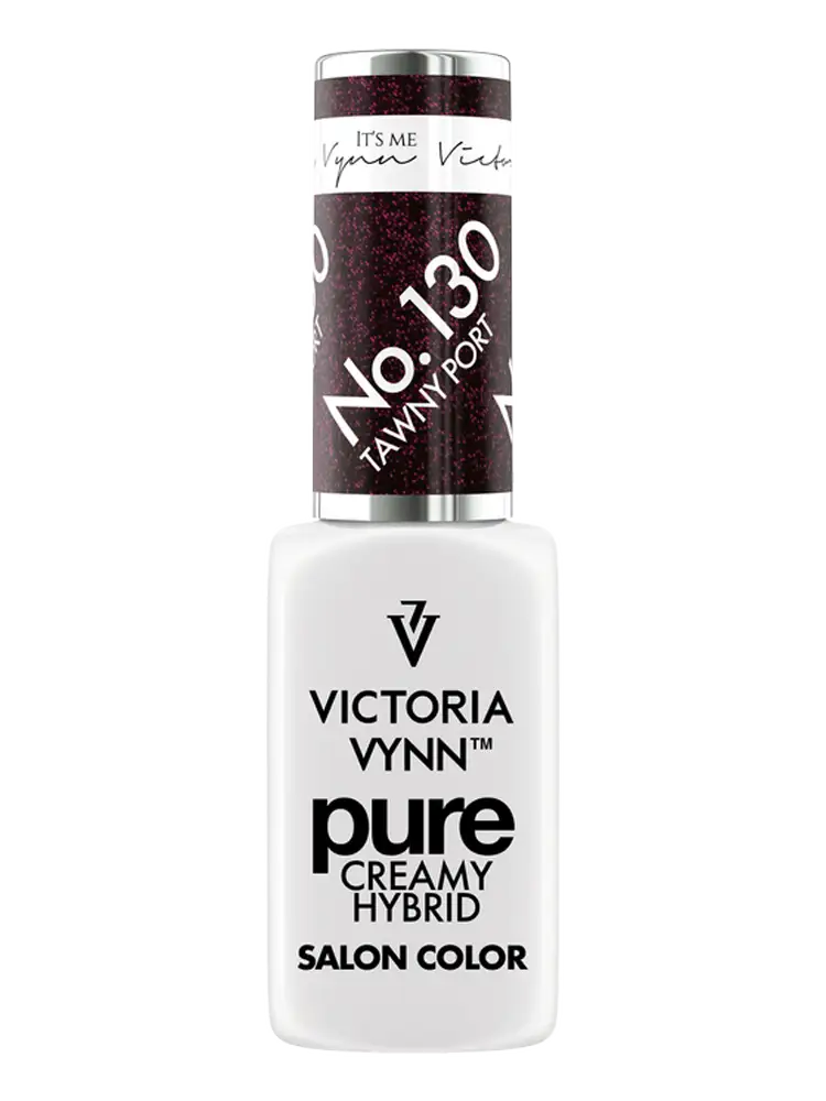 Victoria VYNN Pure Creamy Hybrid Gel Polish No. 130 Tawny Port 2 victoria vynn pure creamy sparkling burgundy nails tawny port no. 130