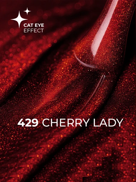Victoria VYNN Gel Polish No. 429 Cat Eye Cherry Lady 4 victoria vynn salon gel polish cherry on top collection sparkle brownie 429 cherry lady