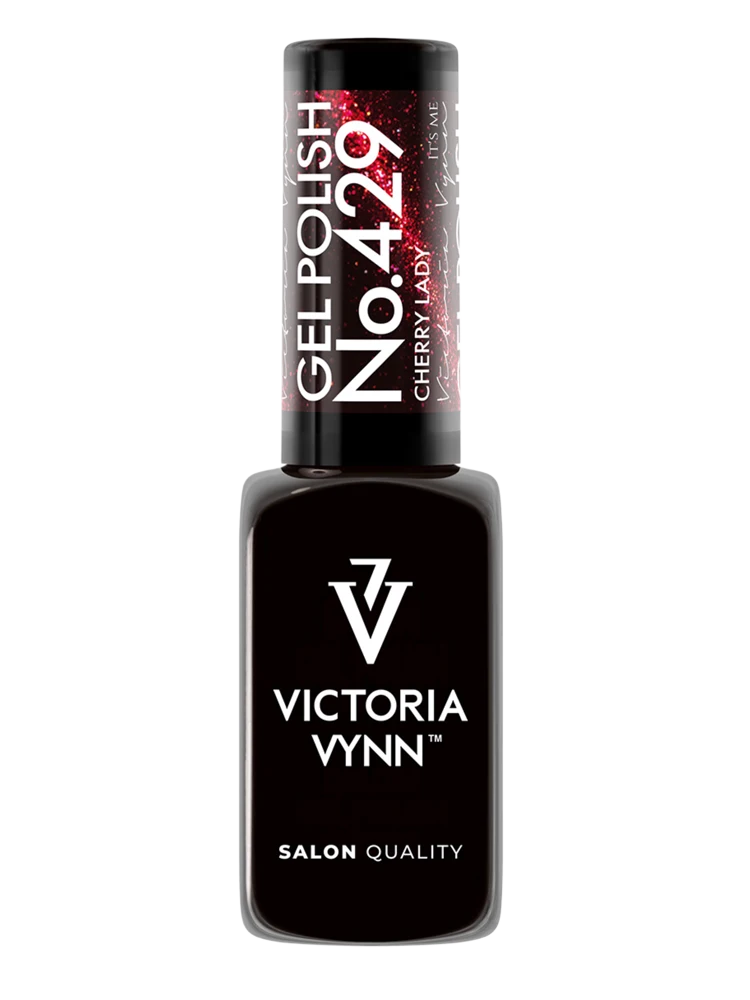 Victoria VYNN Gel Polish No. 429 Cat Eye Cherry Lady 2 victoria vynn salon gel polish cherry on top collection sparkle brownie 429 cherry lady