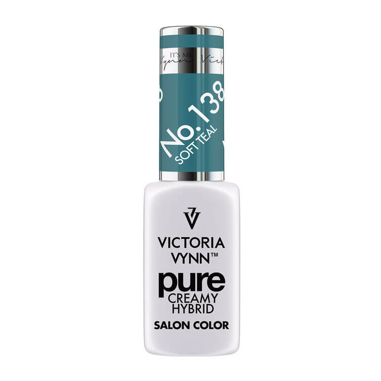 Esmalte de gel híbrido cremoso puro n.º 138, verde azulado suave