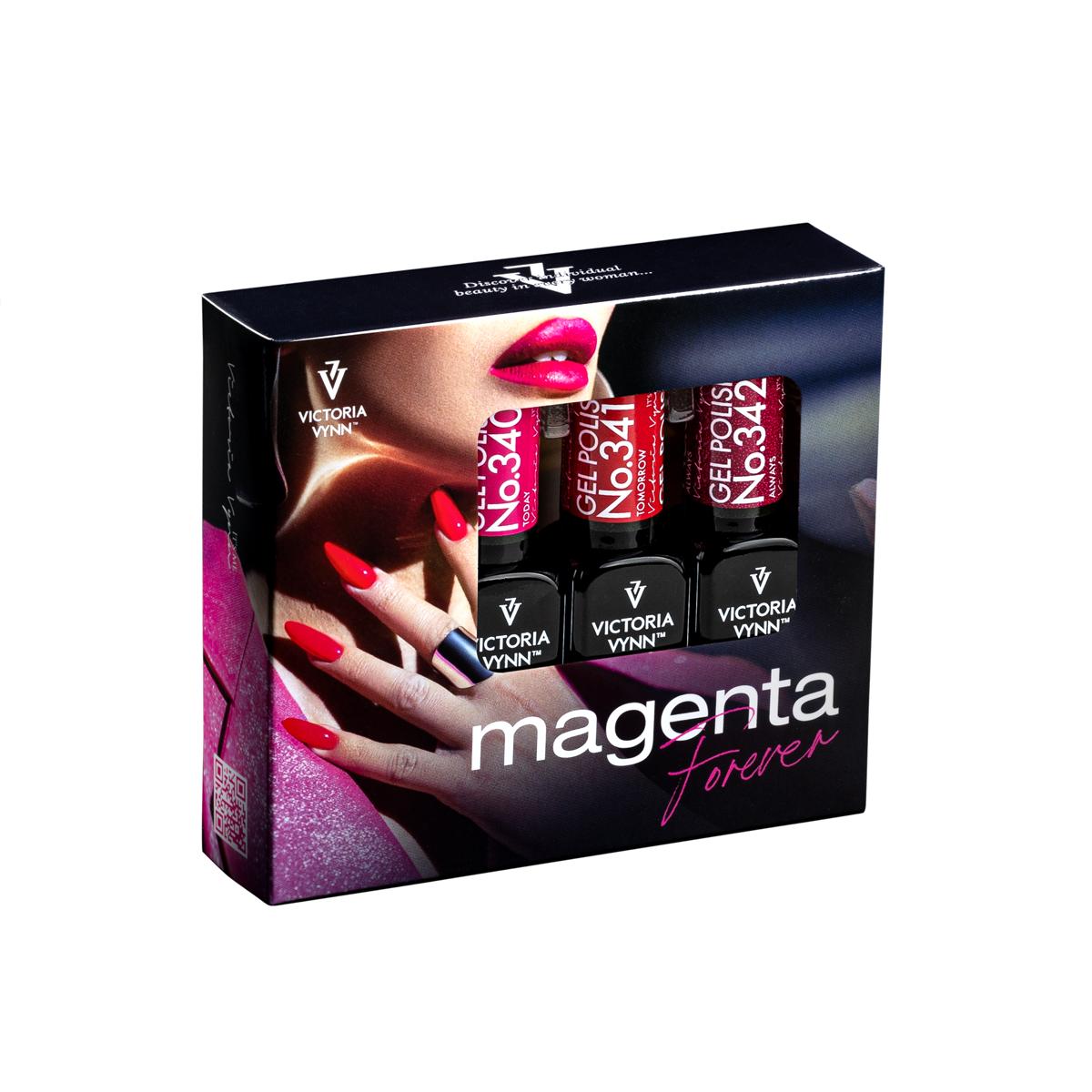 Victoria VYNN, paquete de 3 esmaltes de gel Forever en color magenta: 340, 341, 342