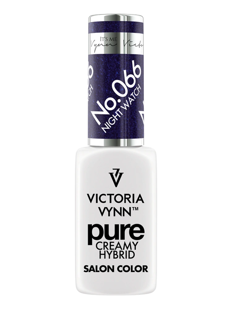 Las mejores uñas azul marino con brillo: Victoria VYNN Pure Creamy Hybrid 066 Night Watch