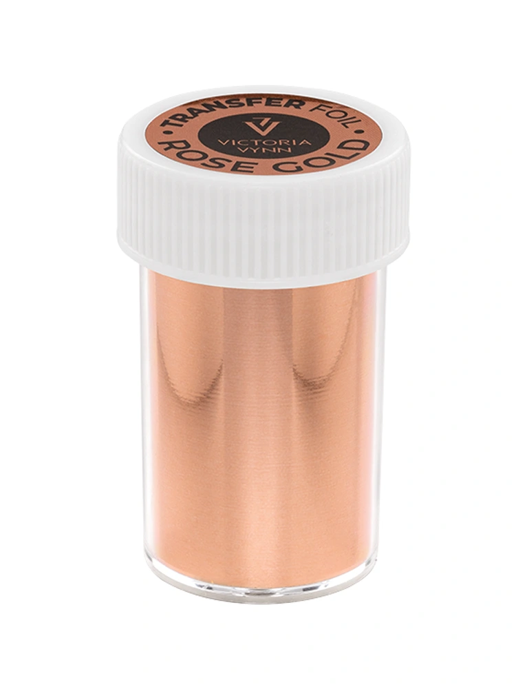 Lámina de transferencia para uñas más vendida en color oro rosa de Victoria VYNN