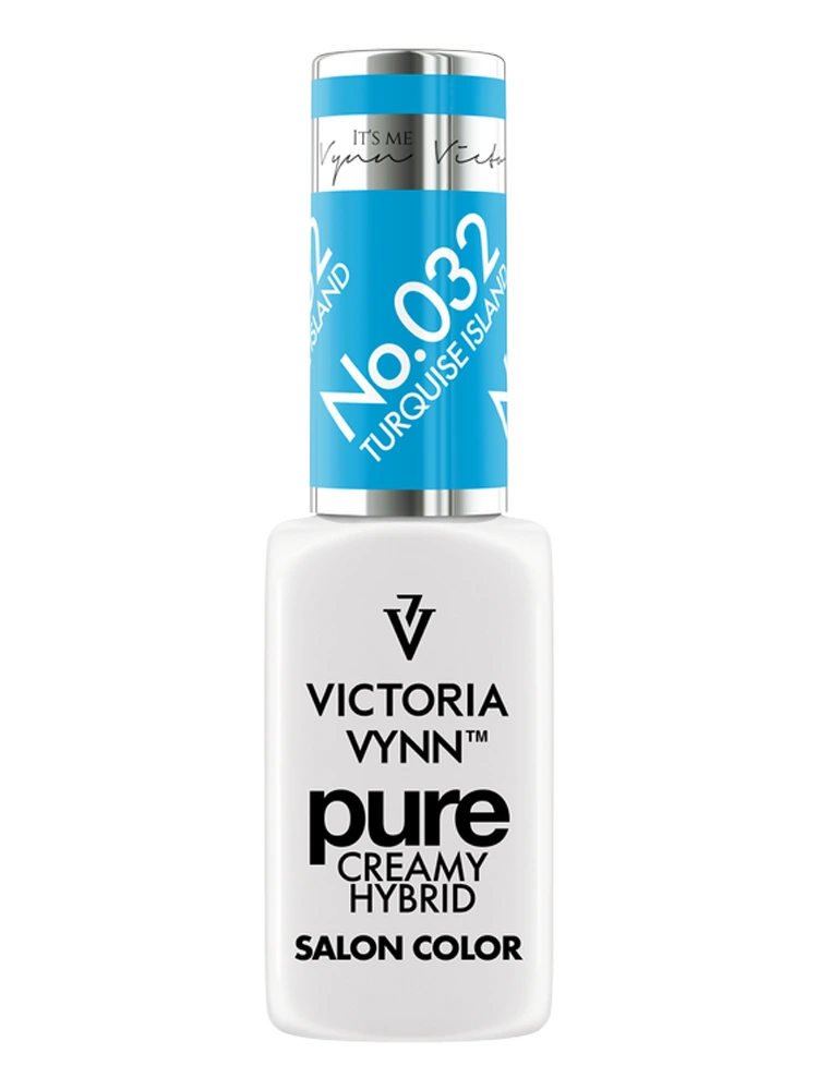 Las mejores uñas turquesas para el verano: Victoria VYNN Pure Cream Hybrid Turquoise Islan 032