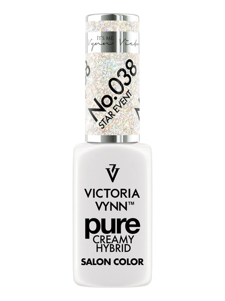 Uñas multicolores y brillantes: Victoria VYNN Pure Creamy Hybrid 038 Star Event