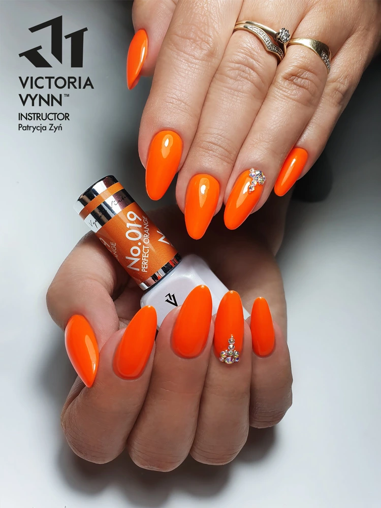 Ongles en gel « Perfect Orange » Victoria VYNN Pure Creamy Hybrid 019 Perfect Orange