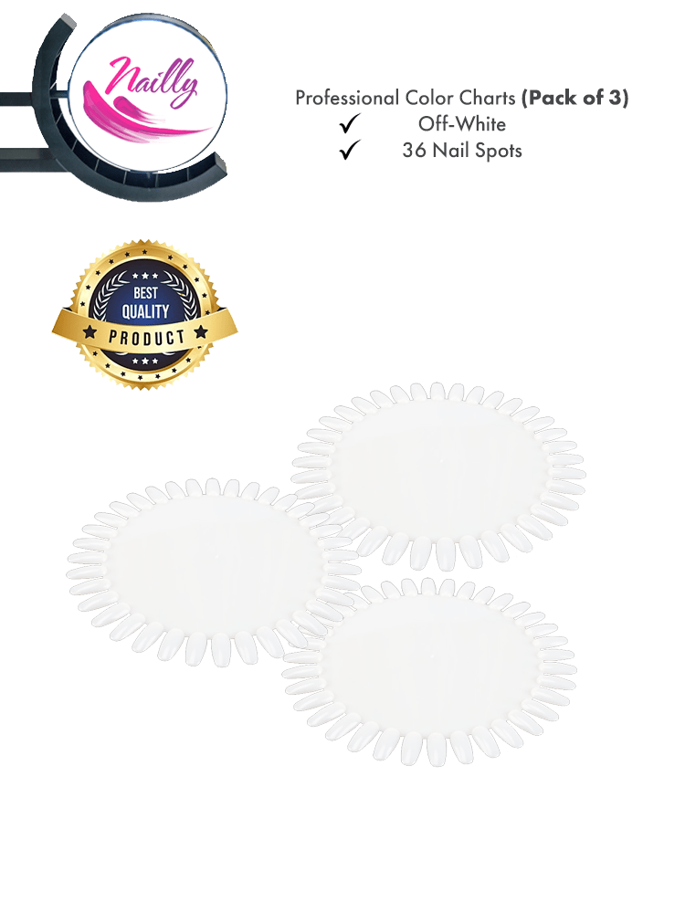 Nuanciers professionnels Nailly, 36 échantillons de vernis (lot de 3)