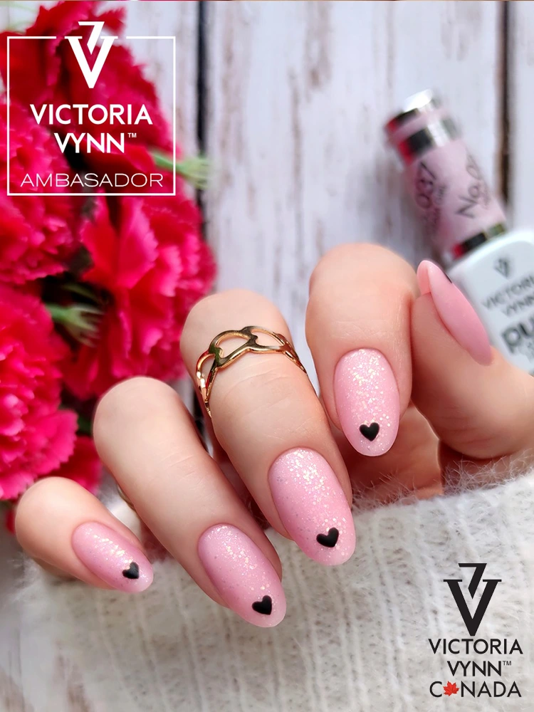 Vernis gel spécial « Ongles roses pailletés » Victoria VYNN 037 Dream Girl