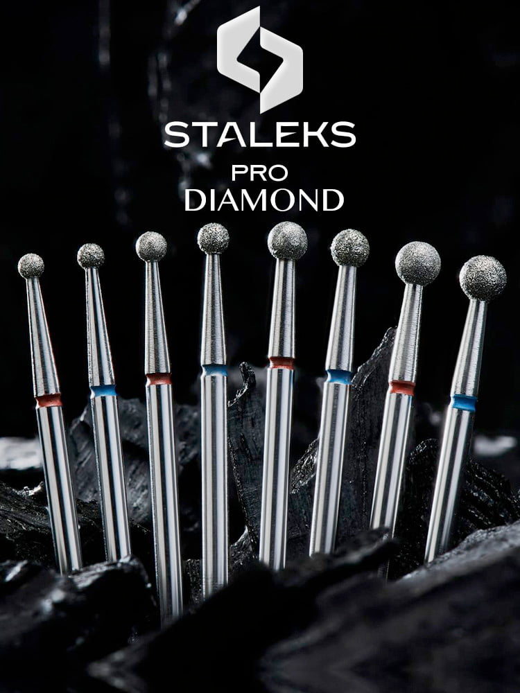 Foret à ongles Staleks Diamond, tête sphérique