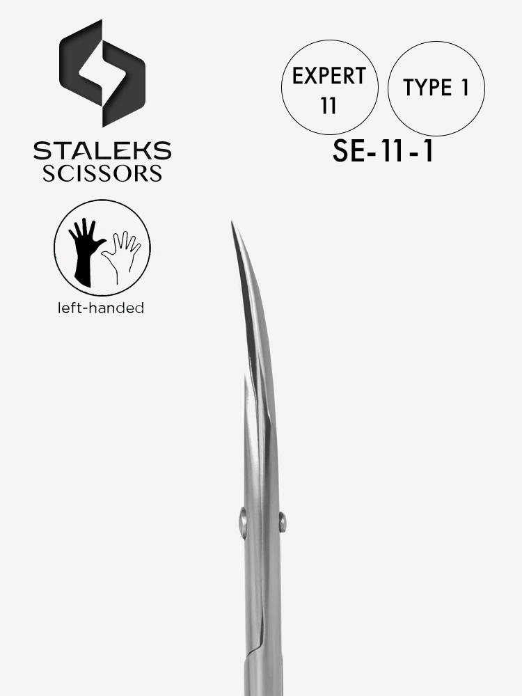 Ciseaux à cuticules Staleks Best pour gauchers, modèle Expert 11, type 1.