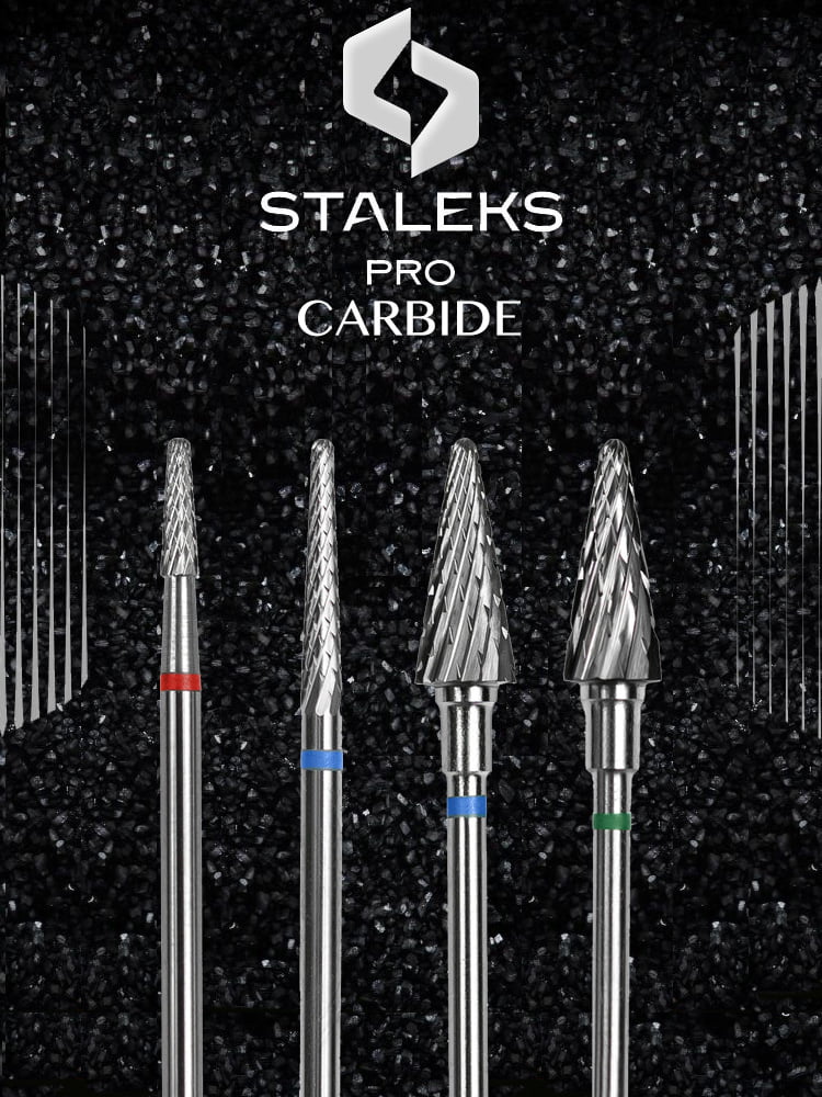 Forets à ongles en carbure Staleks Best, forme conique