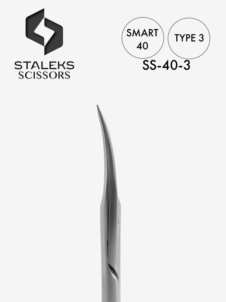 Ciseaux à cuticules Staleks « Smart 40 » de type 3, stérilisables