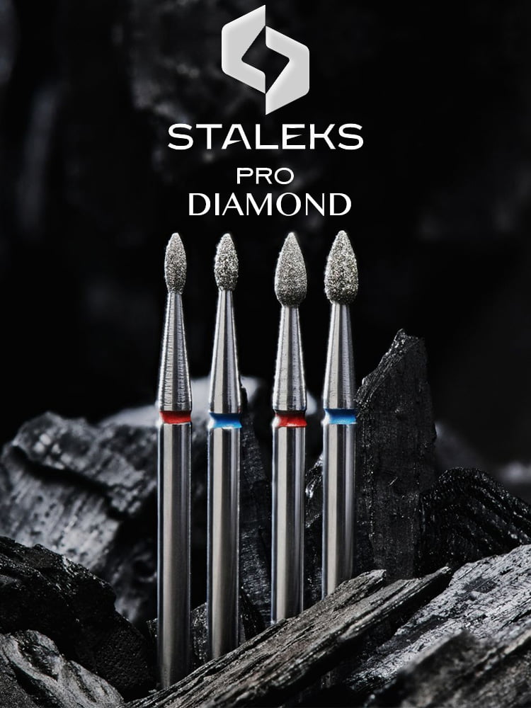 Forets diamantés « Best Drop » de Staleks pour limeuse à ongles