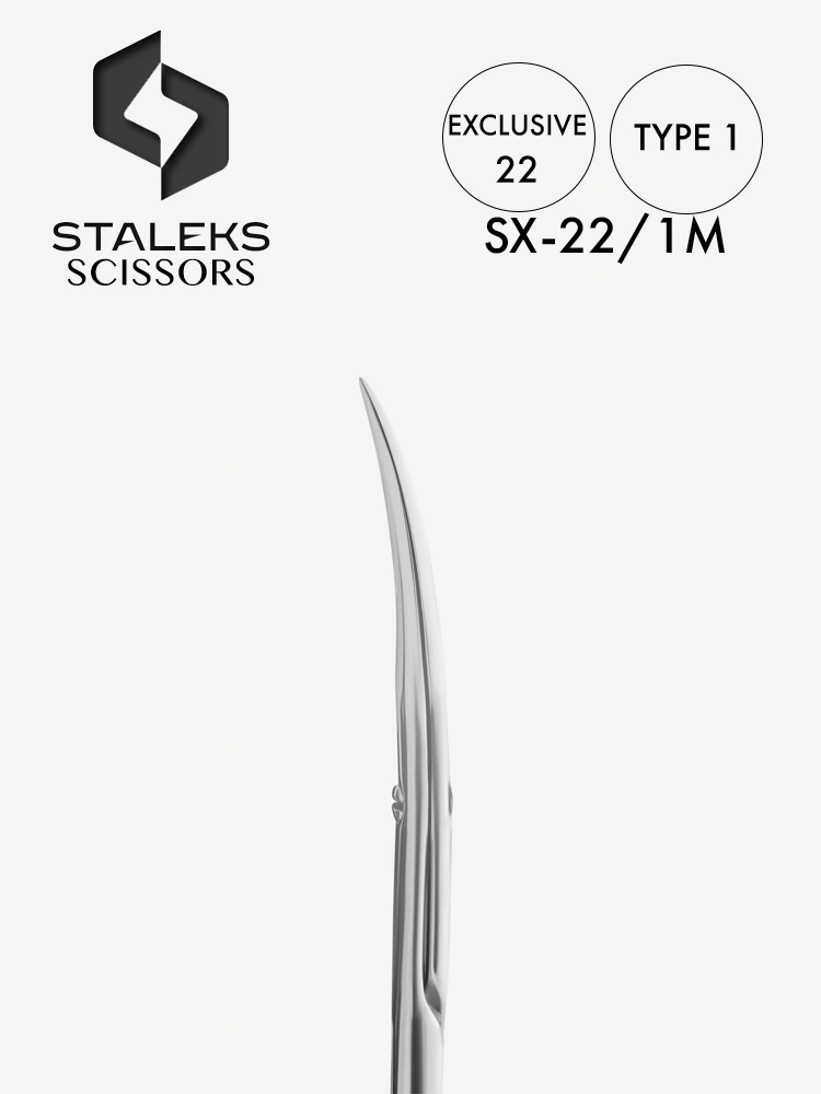 Ciseaux à cuticules Staleks haute qualité, modèle exclusif 22, type 1
