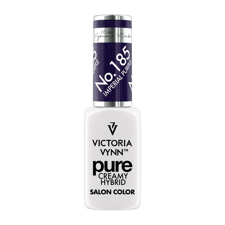 Esmalte de gel híbrido cremoso puro n.º 185, Púrpura Imperial