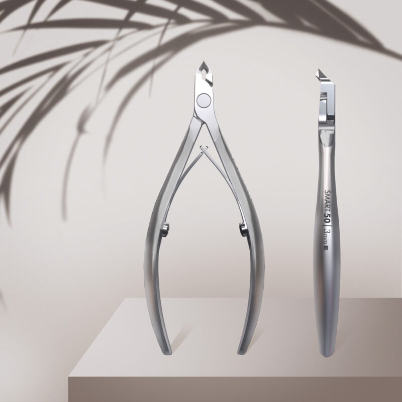 Pince à cuticules professionnelle Staleks Smart 50 3 mm à mâchoire en quart de cercle