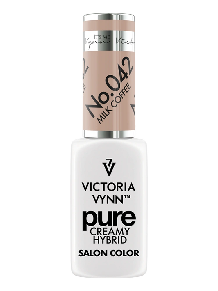 El mejor esmalte de uñas en gel tipo capuchino: Victoria VYNN, híbrido cremoso puro, 042, café con leche