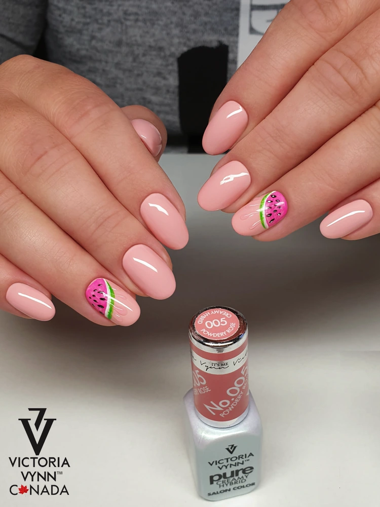 Les ongles en gel rose pâle les plus ravissants : Victoria VYNN Pure Creamy 005 Powdery Rose