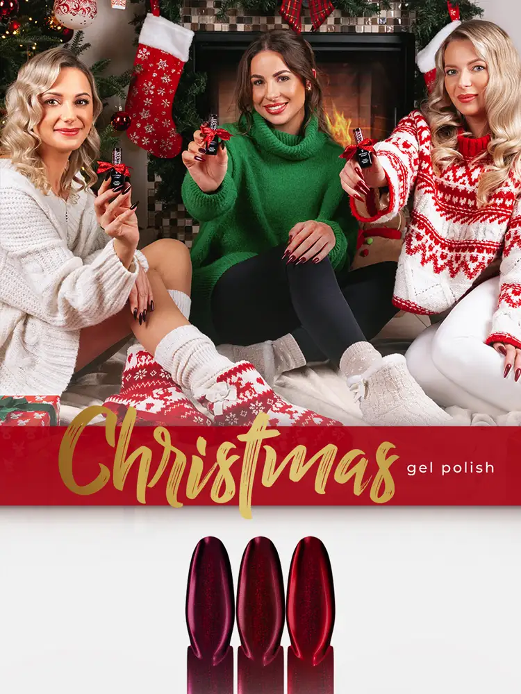 Colección de esmaltes de gel navideños