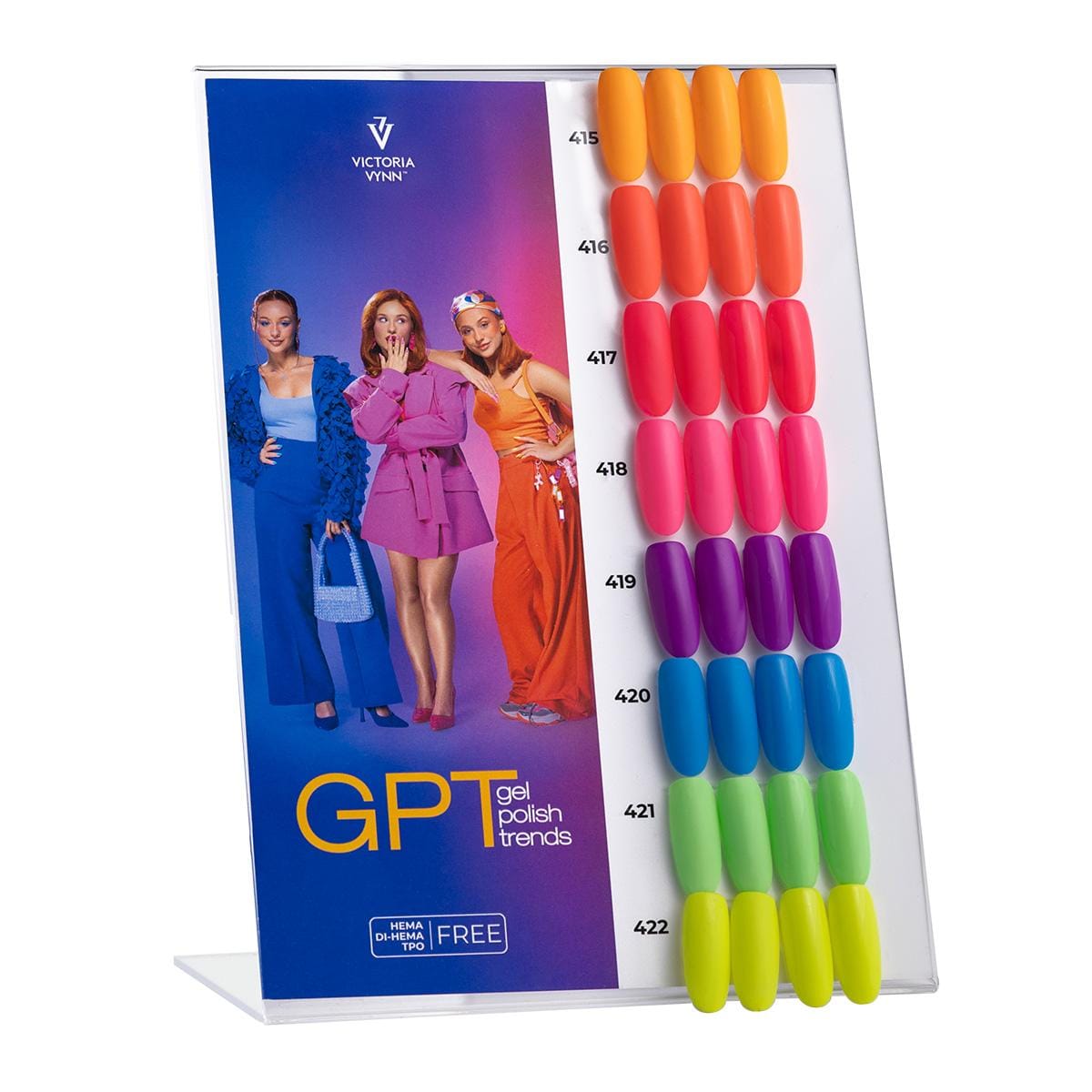 Expositor de la colección de esmaltes en gel GPT de Victoria VYNN