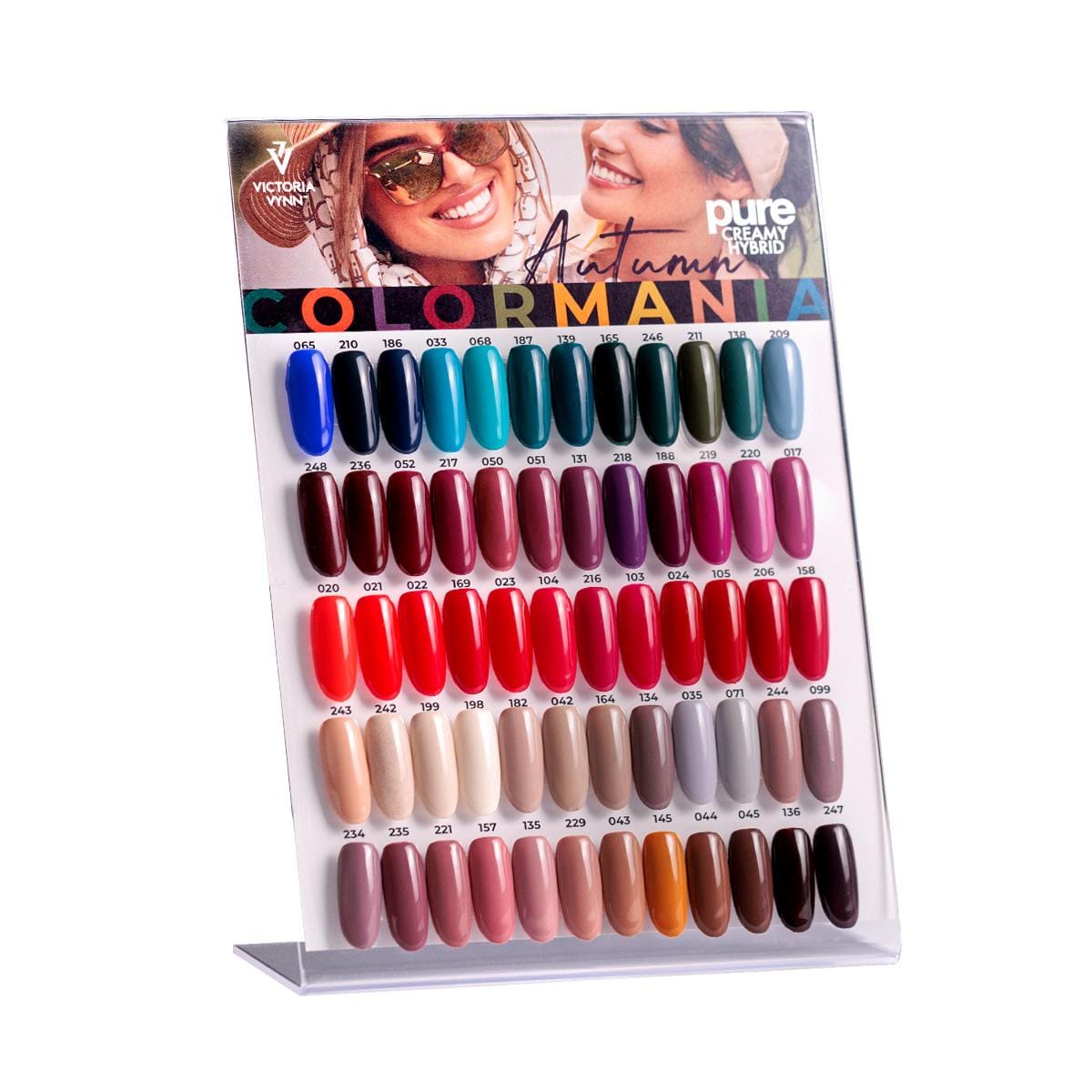 Présentoir de la collection hybride « Autumn Pure Creamy » de Victoria VYNN