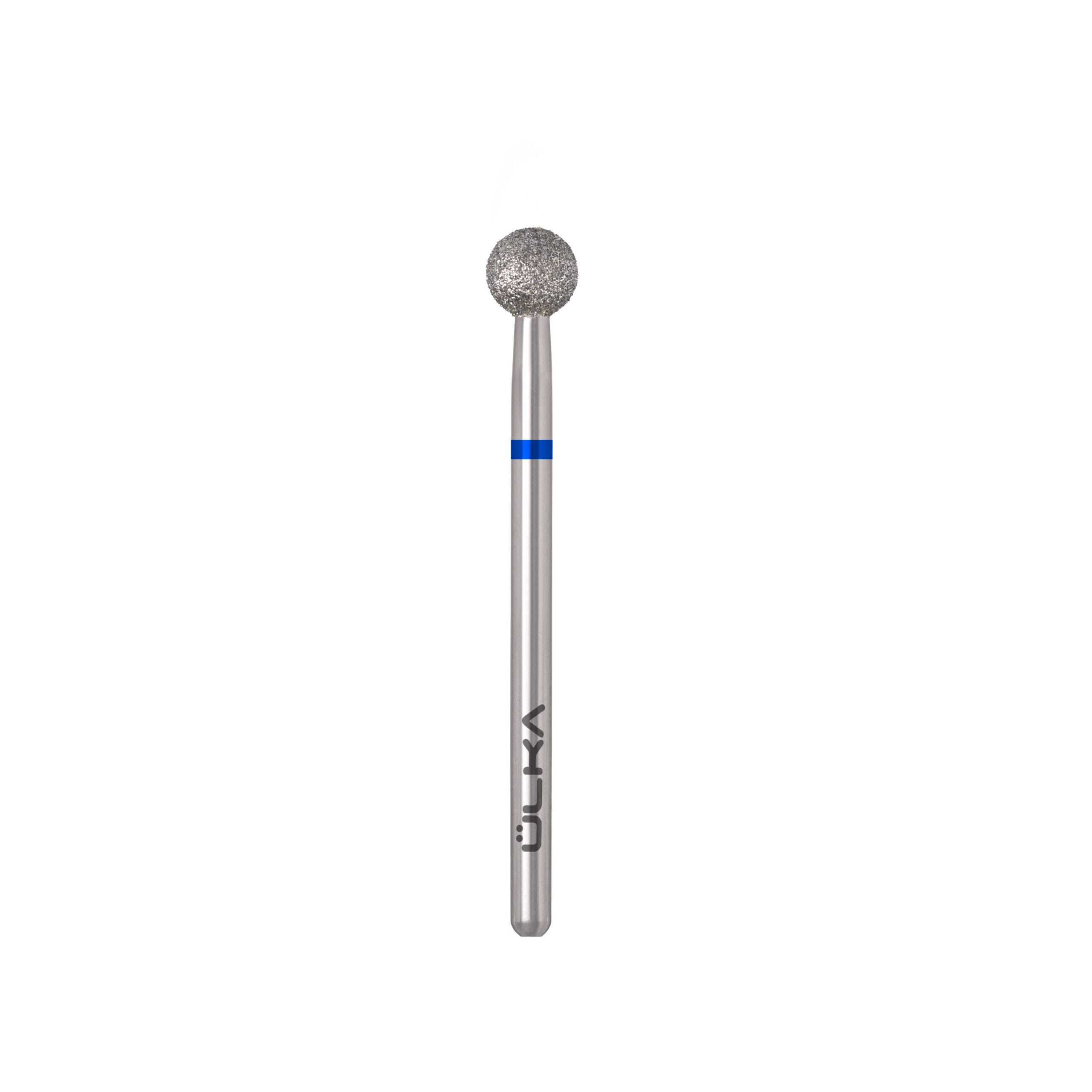 Fresa para uñas ÜLKA Diamond, cabeza esférica azul, diámetro de 5 mm (B050-M)