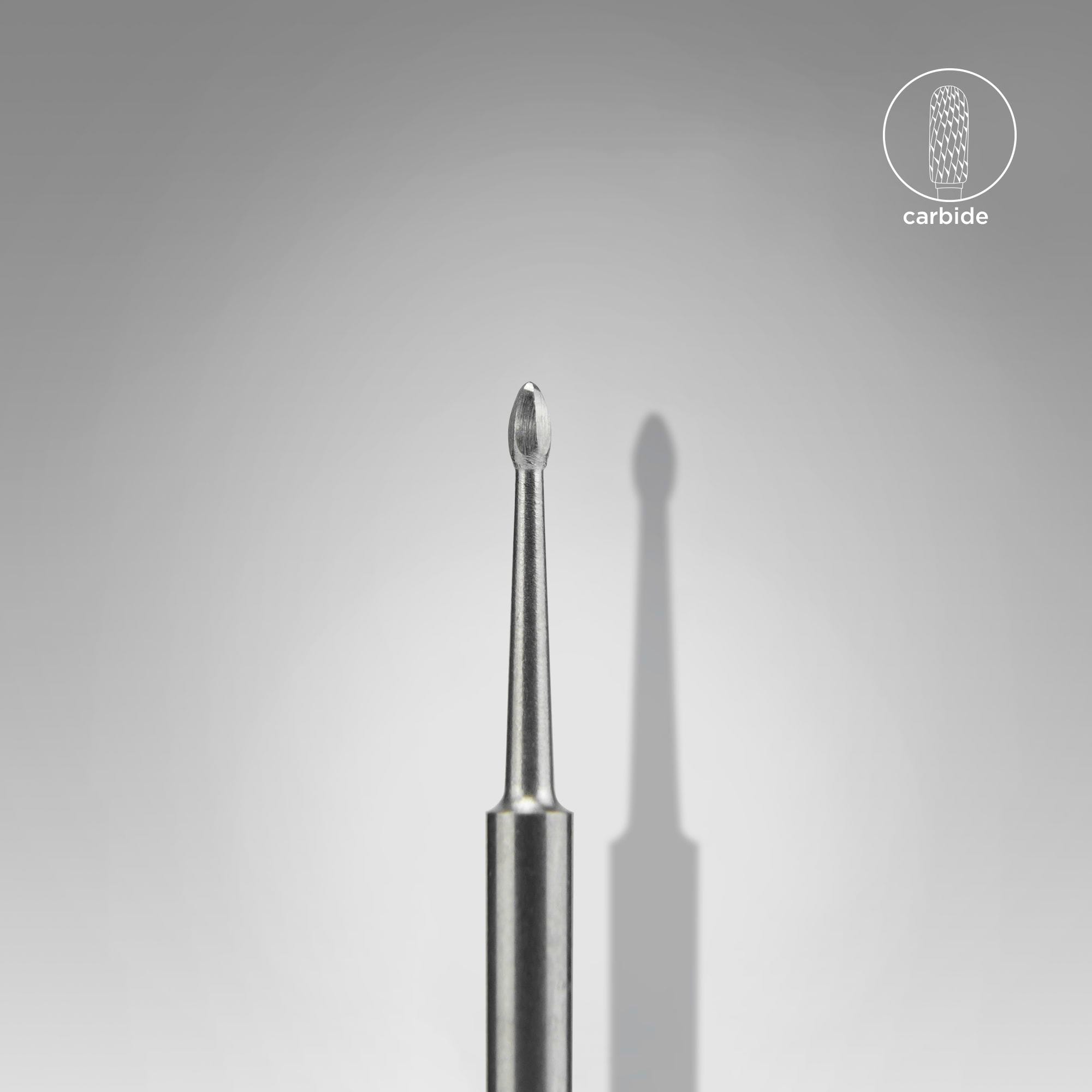 Foret à ongles en carbure Staleks, " Nail Cleaner Mini ", diamètre 1,2 mm, longueur utile 2,5 mm (FT12/012/2,5)
