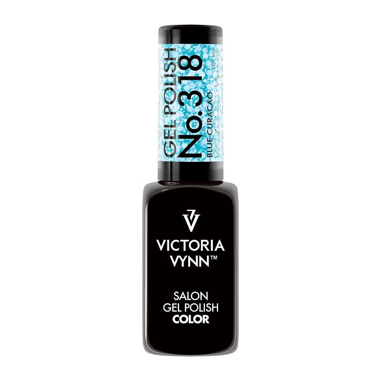 Esmalte en gel de salón n.º 318 Azul Curazao