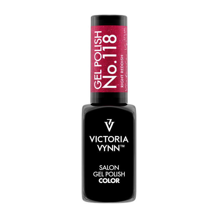 Esmalte en gel de salón n.º 118 Rojo rojizo