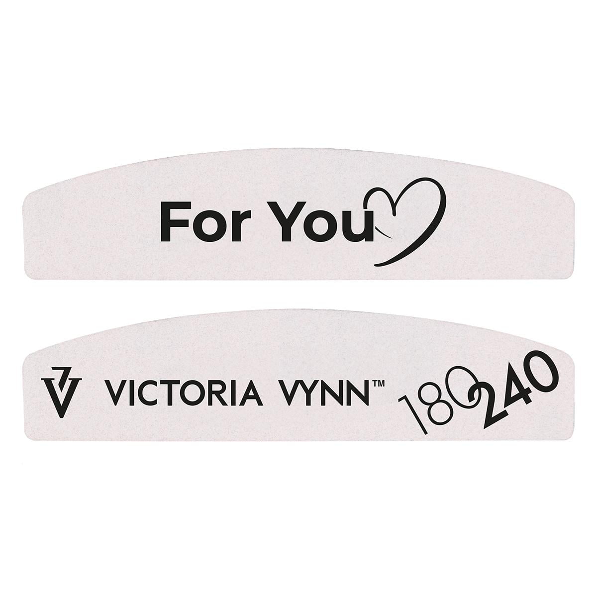 Limas de uñas Victoria VYNN Mini White Crescent 02 - 180/240, 25 piezas