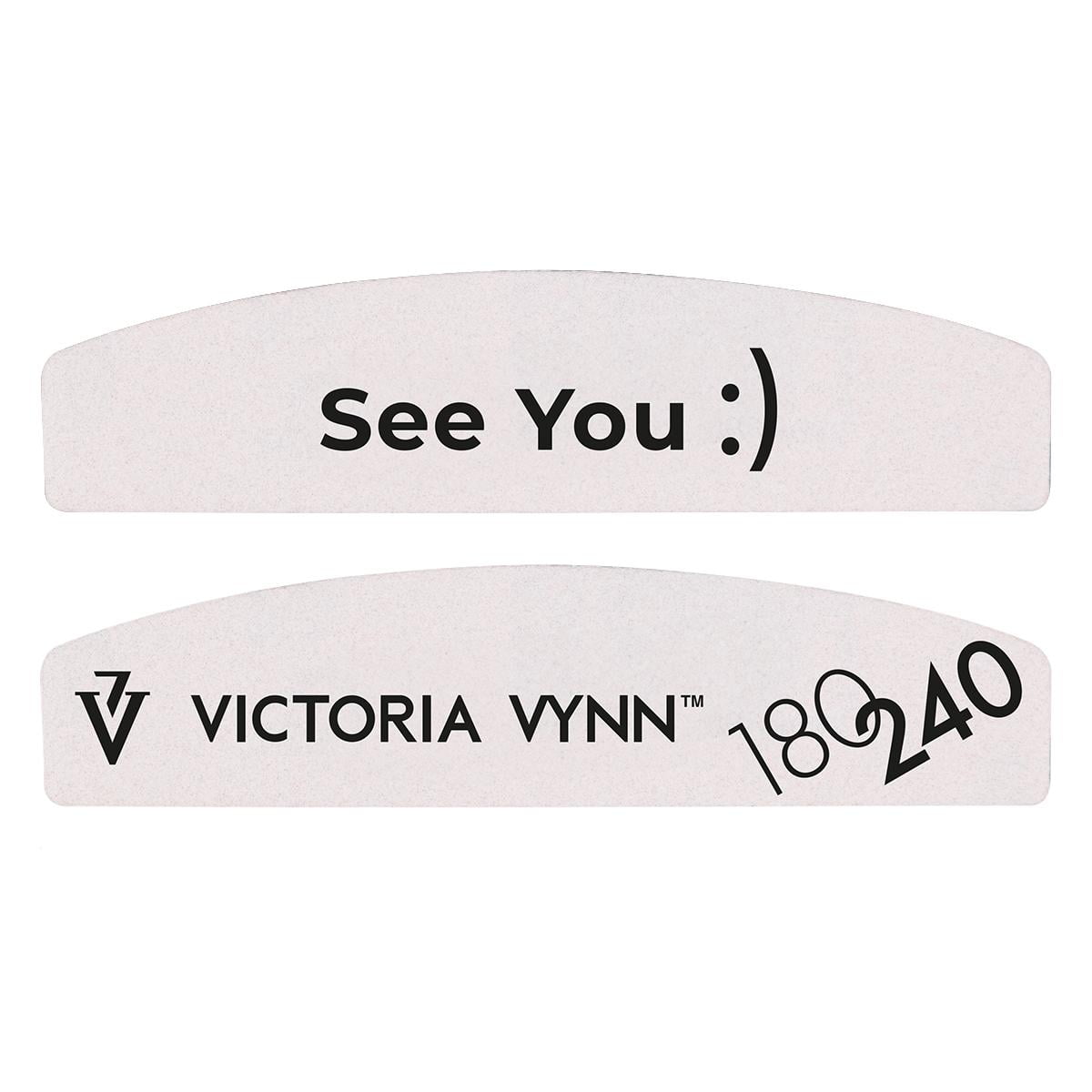 Limas de uñas Victoria VYNN Mini White Crescent 05 - 180/240, 25 piezas
