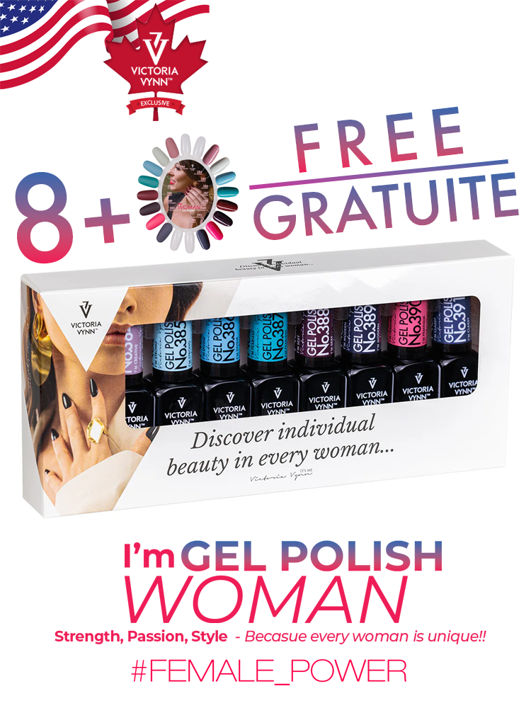 Lot de 8 vernis gel de la collection « I'm a woman »