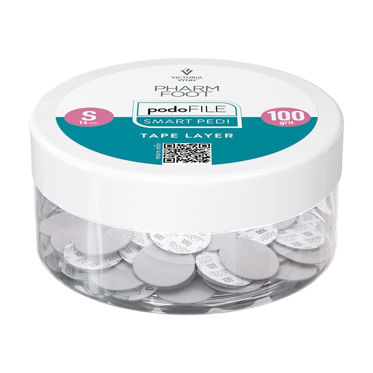 Pharm Foot PODO Limas de disco con cinta adhesiva, tamaño S, grano 100