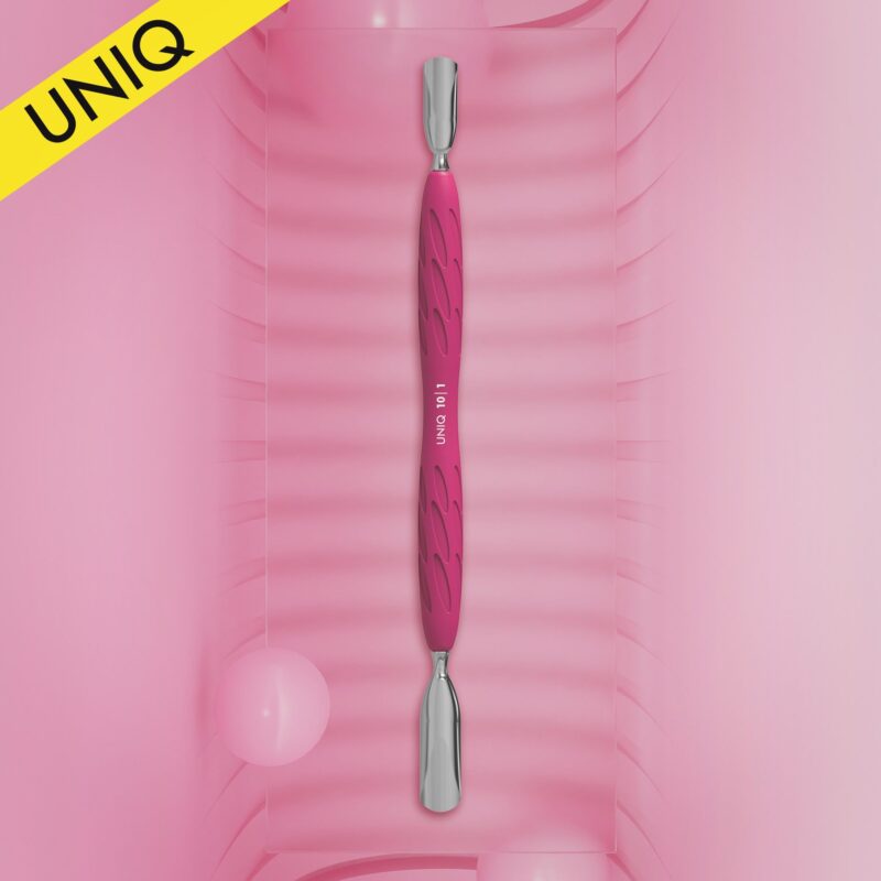 Pousse-cuticules Staleks PRO Gummy avec manche en silicone UNIQ 10 TYPE 1 (pousse-cuticules large arrondi et étroit arrondi)
