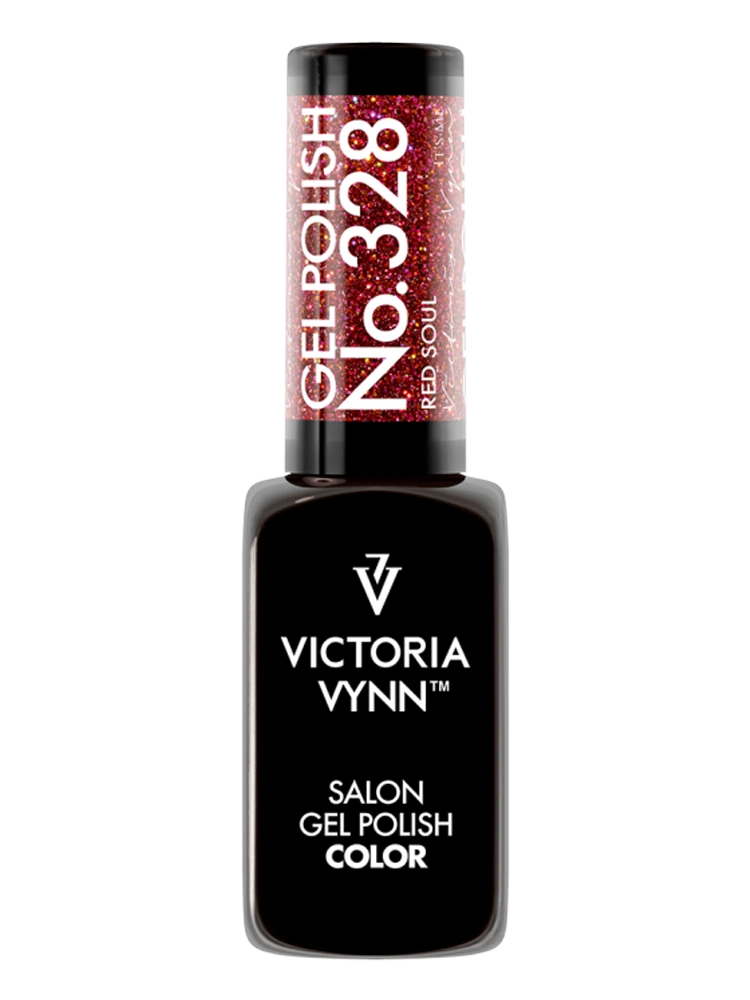 Esmalte en gel rojo disco Victoria Vynn 328 Red Soul, colección Disco Fever