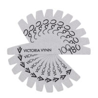 Lima de uñas blanca en forma de media luna Victoria VYNN 100/180, 10 unidades